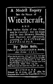 Cover of: Modest Enquiry Into Nature of Witchcraft | John Rigby Hale