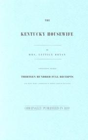 Cover of: Kentucky Housewife by Lettice Bryan