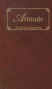 Cover of: Attitude: Quote/Unquote