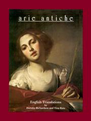 Cover of: Arie Antiche English Translations (Tr from Ital) | Dorothy Richardson