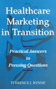 Cover of: Healthcare Marketing in Transition | Terrence J. Rynne