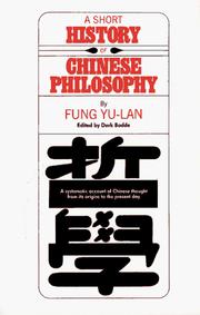 Cover of: Short History Of Chinese Philosophy by Yu-lan Fung