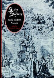 Cover of: State and society in early modern Austria by edited by Charles W. Ingrao.