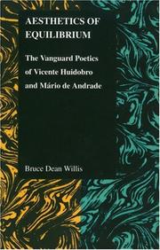 Cover of: Aesthetics of Equilibrium: The Vanguard Poetics of Vicente Huidobro and Mario de Andrade (Purdue Studies in Romance Literatures)