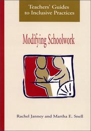 Modifying schoolwork by Rachel Janney, Martha E. Snell, Johnna Elliot, Cynthia R. Pitonyak, Kenna M. Colley