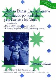 Cover of: Edades Y Etapas: UN Cuestionario Completado Por Los Padres Para Evaluar a Los Ninos  by Diane D. Bricker, Jane Squires