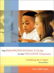 The paraprofessional's guide to the inclusive classroom by Mary Beth Doyle