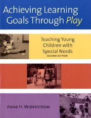 Cover of: Achieving learning goals through play: teaching young children with special needs