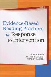Cover of: Evidence-Based Reading Practices for Response to Intervention