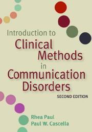 Cover of: Introduction to Clinical Methods in Communication Disorders by 