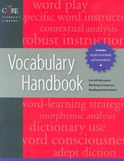 Cover of: Vocabulary Handbook (Core Literacy Library) by Linda Diamond