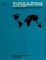 Cover of: The search for efficiency in the adjustment process by Augusto López-Claros