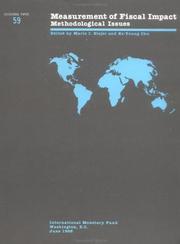 Cover of: Measurement of fiscal impact by edited by Mario I. Blejer and Ke-young Chu.