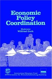 Cover of: Economic Policy Coordination by Wilfried Guth
