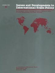 Cover of: Issues and developments in international trade policy