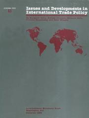 Cover of: Issues and Developments in International Trade Policy