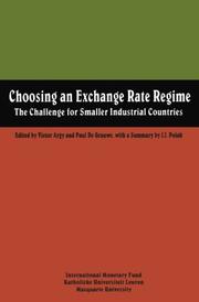 Cover of: Choosing an exchange rate regime: the challenge for smaller industrial countries