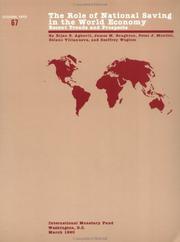 Cover of: The Role of national saving in the world economy: recent trends and prospects