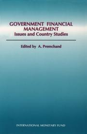 Cover of: Government financial management by edited by A. Premchand.