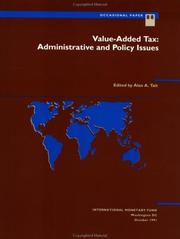 Cover of: Value-added tax: administrative and policy issues