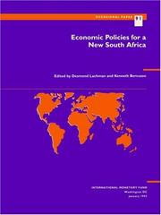 Cover of: Economic Policies for a New South Africa