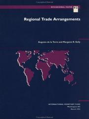 Cover of: Regional trade arrangements