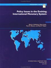 Cover of: Policy Issues in the Evolving International Monetary System