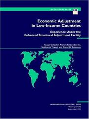 Cover of: Economic Adjustment in Low-Income Countries: Experience Under the Enhanced Structural Adjustment Facility (Occasional Paper, 106)