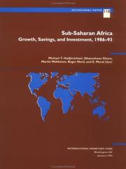 Cover of: Sub-Saharan Africa: growth, savings, and investment, 1986-93