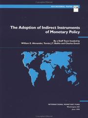 Cover of: The adoption of indirect instruments of monetary policy