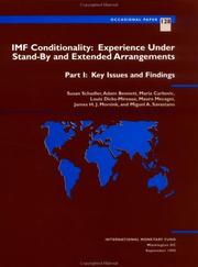 Cover of: Schadler, S. Bennett, A. Carkovic, M. Et Alimf Conditionality: