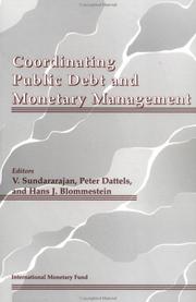 Cover of Coordinating Public Debt and Monetary Management by 
