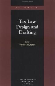 Cover of: Tax Law Design and Drafting, Vol. 1
