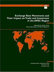Exchangerate movements and their impact on trade and investment in the APEC region by Peter Isard, Steven Symansky, Tamim Bayoumi
