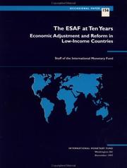 Cover of: The ESAF at ten years by staff of the International Monetary Fund.