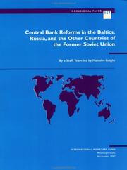 Cover of: Central bank reforms in the Baltics, Russia, and the other countries of the former Soviet Union