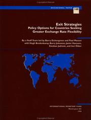 Cover of: Exit Strategies: Policy Options for Countries Seeking Greater Exchange Rate Flexibility (Occasional Paper,)