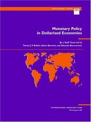 Cover of: Monetary policy in dollarized economies