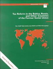 Cover of: Tax reform in the Baltics, Russia, and other countries of the former Soviet Union