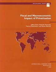 Fiscal and macroeconomic impact of privatization cover