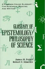 Cover of: Glossary of epistemology/philosophy of science
