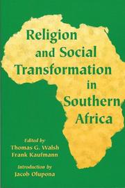 Cover of: Religion and social transformation in southern Africa