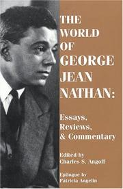 Cover of: The World of George Jean Nathan: Paperback Book