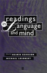 Cover of: Readings in language and mind