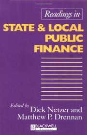 Cover of: Readings in state & local public finance by edited by Dick Netzer and Matthew P. Drennan.