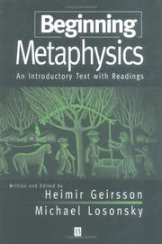 Cover of: Beginning metaphysics: an introductory text with readings