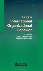 Cover of: Cases in international organizational behavior