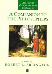 Cover of: A companion to the philosophers