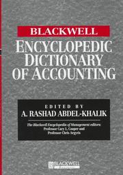 Cover of: The Blackwell encyclopedic dictionary of accounting