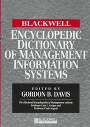 Cover of: The Blackwell encyclopedic dictionary of management information systems